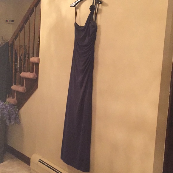 Laundry Navy Blue Dress w/ Rose Bead Strap Size 8 - Picture 5 of 6